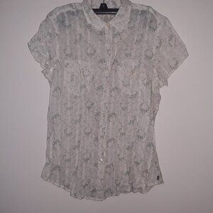 Polo Jeans Company Ralph Lauren junior size medium,beautiful pale yellow w/ blue